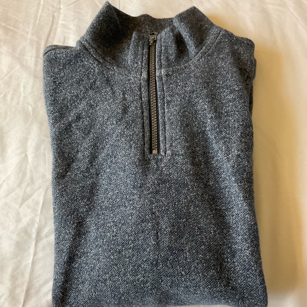 BLUE 1/4 ZIP PULL OVER SWEATER YOUTH SIZE 16
